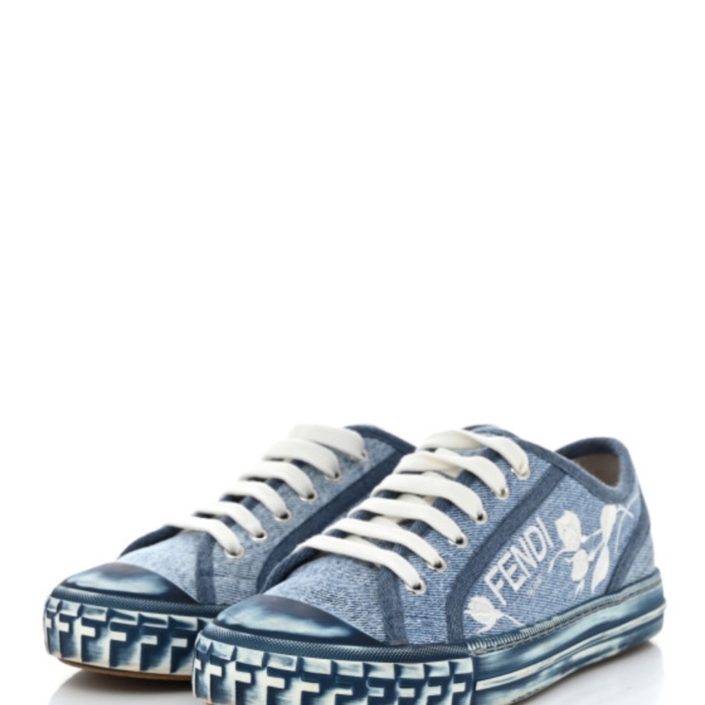 SOLD ‼️Fendi Blue Canvas Sneakers